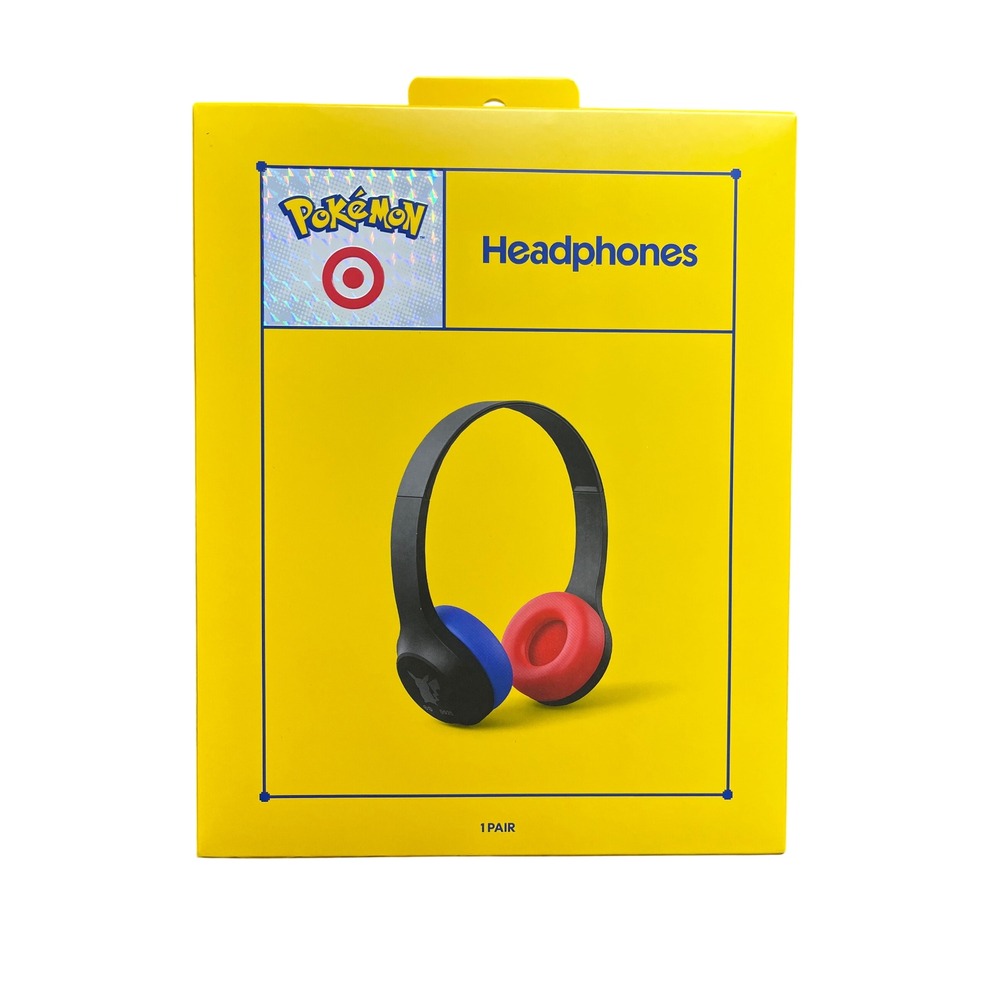 Pokemon 30th Anniversary Target Exclusive Headphones Black Red Blue USB-C New‎